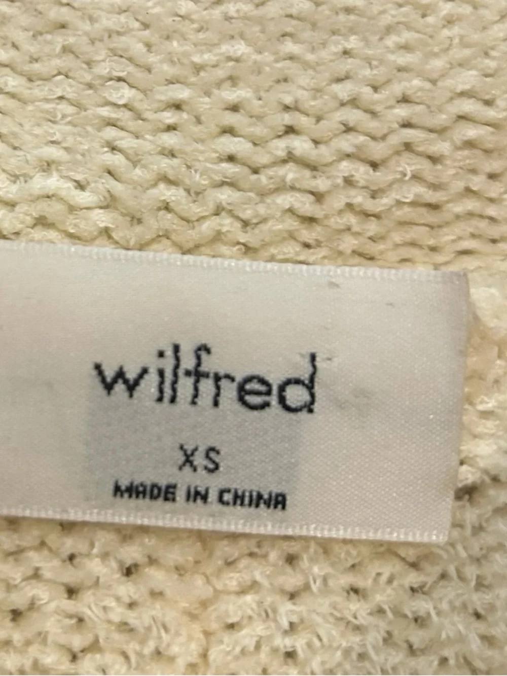Aritzia Wilfred Ingrid Sweater- Cream Mock Neck- Size XS - Picture 9 of 12